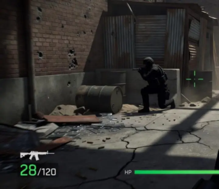 Taktikus FPS játékmenet Standoff 2 stílusú mobil nézettel